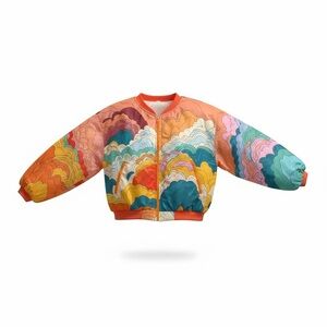 Colorful Patterned Bomber Jacket